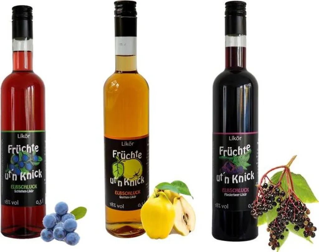 ELBSCHLUCK - UT'N KNICK - Schlehe Likör 18Vol% 0,5L 4 ELBSCHLUCK - UT'N KNICK - Schlehe Likör 18Vol% 0,5L – Bild 2