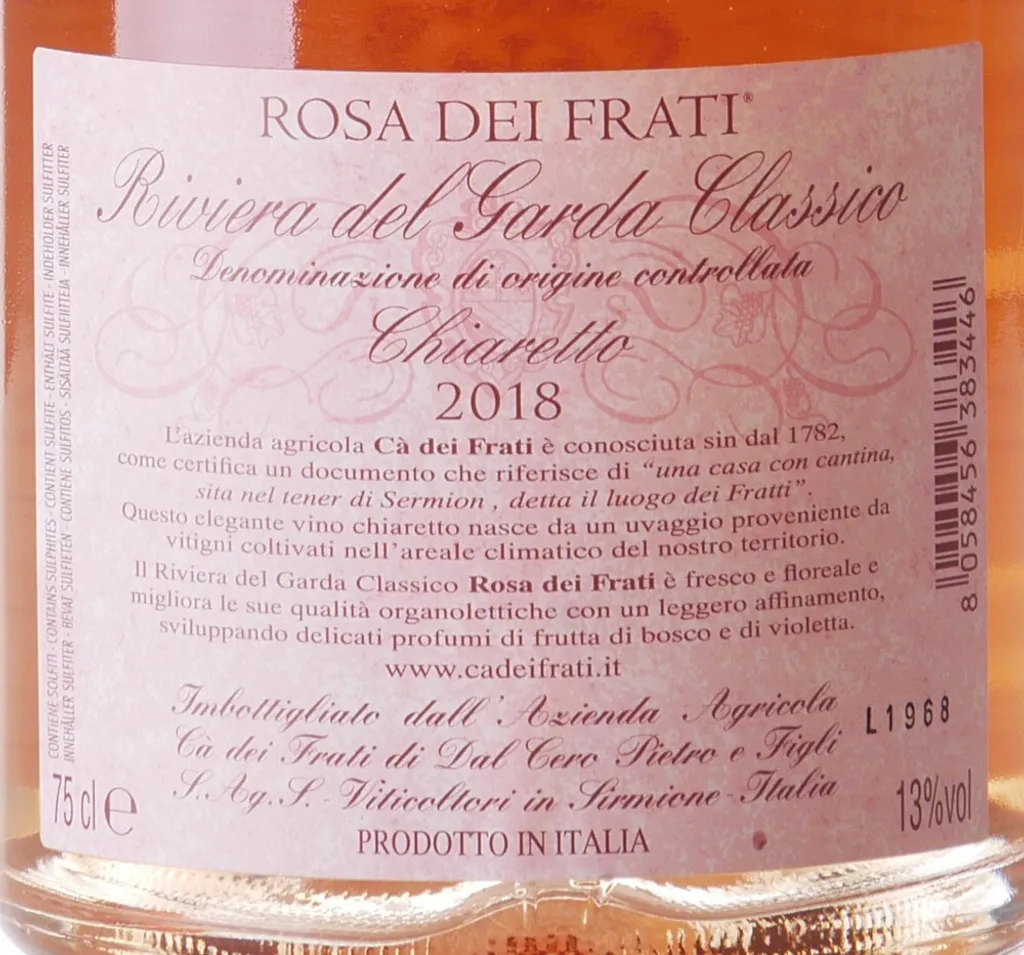 Ca Dei Frati Rosa Dei Frati Riviera Del Garda Classico DOC 2020 (1 X 0.75 L) 9 Ca Dei Frati Rosa Dei Frati Riviera Del Garda Classico DOC 2020 (1 X 0.75 L) – Bild 7