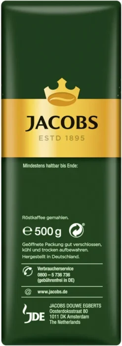 JACOBS Filterkaffee Krönung Kräftig 6 X 500g Pulver-Kaffee Gemahlen Röstkaffee -Drink World Store e25cc2e9863b515c9c480c11bd49b107