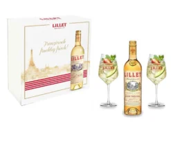 Lillet Geschenkset - Lillet Blanc Aperitiv De France 750ml (17% Vol) + 2 Lillet Gläser