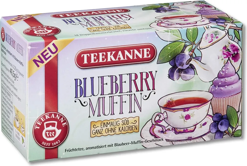 Teekanne Blueberry Muffin Einmalig Süß Früchtetee Aromatisiert 41g 5 Teekanne Blueberry Muffin Einmalig Süß Früchtetee Aromatisiert 41g – Bild 3