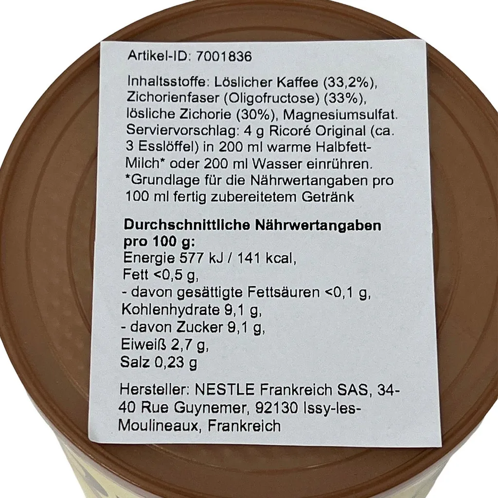 Nestle Ricore L'instant Douceur Instant Kaffee Mit Extrakten Aus Der Zichorie Wurzel 260 Gramm 8 Nestle Ricore L'instant Douceur Instant Kaffee Mit Extrakten Aus Der Zichorie Wurzel 260 Gramm – Bild 6
