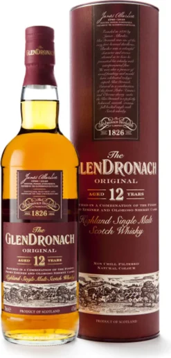The GlenDronach 12 Jahre Original Highland Single Malt Scotch Whisky In Geschenkpackung | 43 % Vol | 0,7 L -Drink World Store f32cc3d30fc7a0675027c08bff342ff6