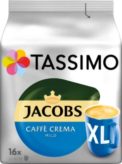 Tassimo Jacobs Caffè Crema Mild XL | 16 T Discs, Kaffeekapseln