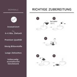 Creano Teeblumen Variation Im Tassenformat Erblühteelini - 8 Teeblüten In 4 Verschiedenen Sorten (Schwarzer Tee) -Drink World Store f4451b5746e4430561f49fd6f7388fcc