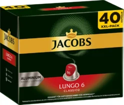 Jacobs Lungo 6 Classico XXL-Pack | 40 Nespresso® Komp. Kapseln 9 Jacobs Lungo 6 Classico XXL-Pack | 40 Nespresso® Komp. Kapseln -Drink World Store f7687533dd9c00645078d7e74d0129e7