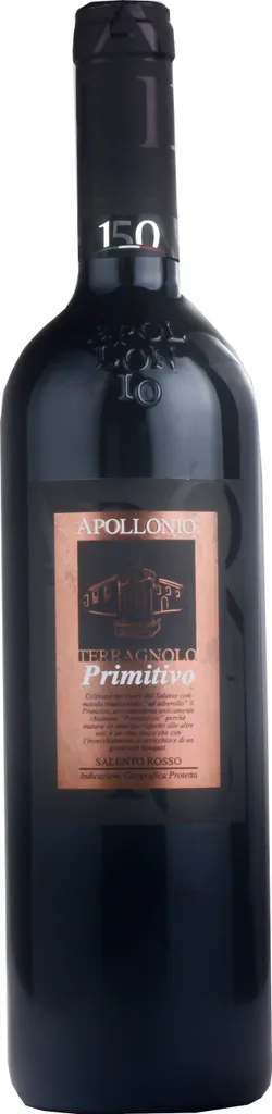 Apollonio Terragnolo Primitivo Salento Rosso 15% 0,75L (I) 3 Apollonio Terragnolo Primitivo Salento Rosso 15% 0,75L (I)