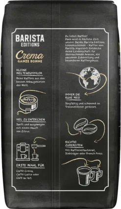 JACOBS Kaffeebohnen Barista Editions Crema Ganze Bohne 4x1 Kg + 2 Alu Dosen Im Barista Design -Drink World Store fbb6319afc952af138cf066bd50b2184 2